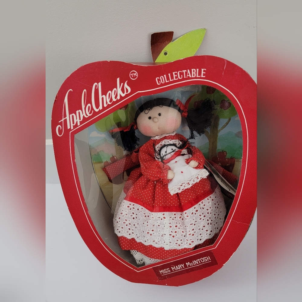 Collectible Doll Apple Cheeks- Red and White